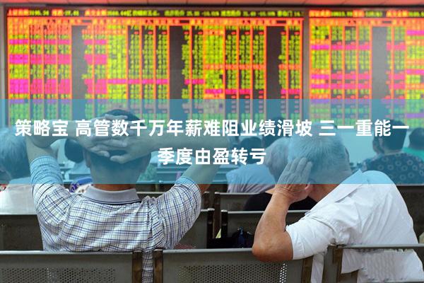 策略宝 高管数千万年薪难阻业绩滑坡 三一重能一季度由盈转亏