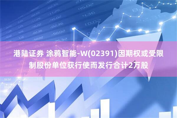 港陆证券 涂鸦智能-W(02391)因期权或受限制股份单位获行使而发行合计2万股